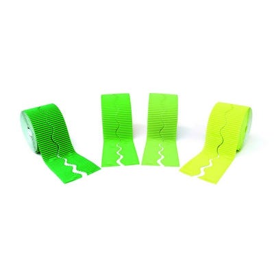 Corrugated Decorative Border Green Pack 4