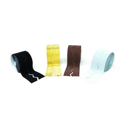 Corrugated Decorative Border Assorted Naturals Pack of 4