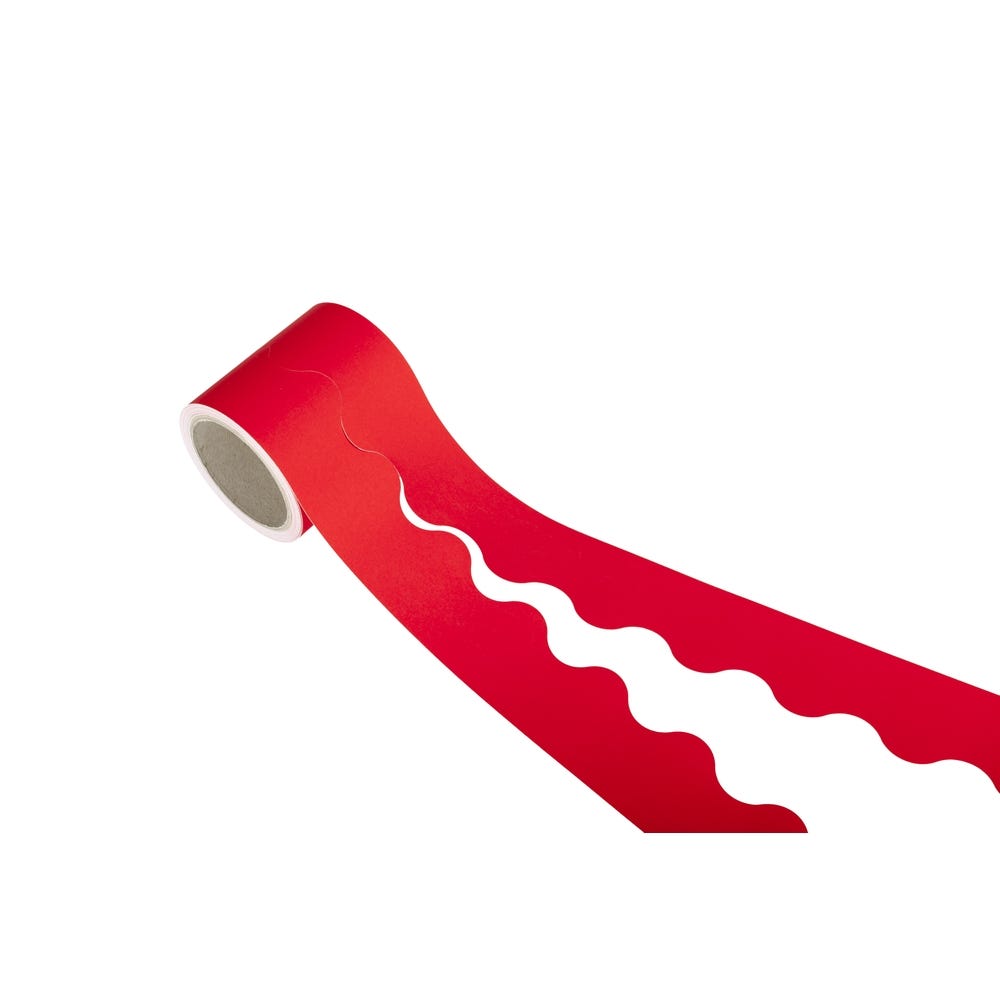 Fade Resistant Card Border Rolls Flame Red Each