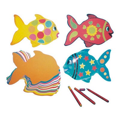 Paper Craft Jumbo Fish Assorted Pack 100