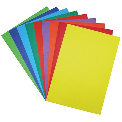 SRA2 Coloured Card, Orange, Pack of 10