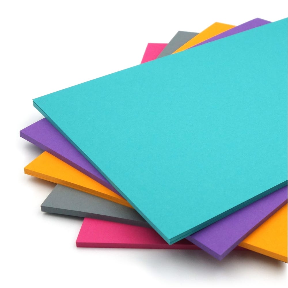 A3 Retro Coloured Card Packs Assorted Pack of 100