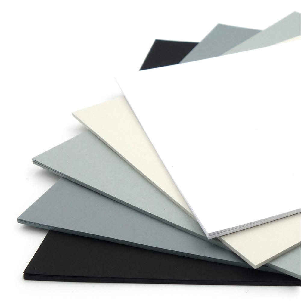 A4 Black and White Tones Card Pack of 50
