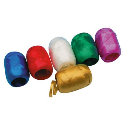 Plain Curling Ribbon Assorted Pack 6