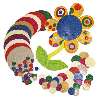 Glitter Mosaic Circles Assorted Pack 3000