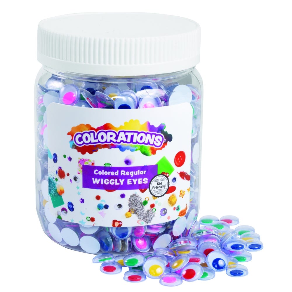 Coloured Wiggly Eyes Bulk Pack