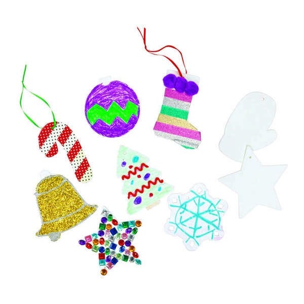 Card Holiday Ornaments, Set of 48