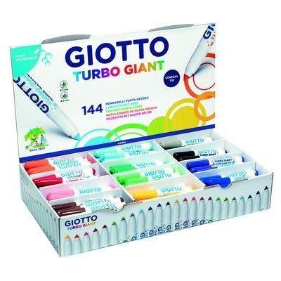 Giotto Turbo Giant Colour Pens Assorted Pack 144