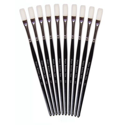 Synthetic Sable Flat Paint Brushes 1/4