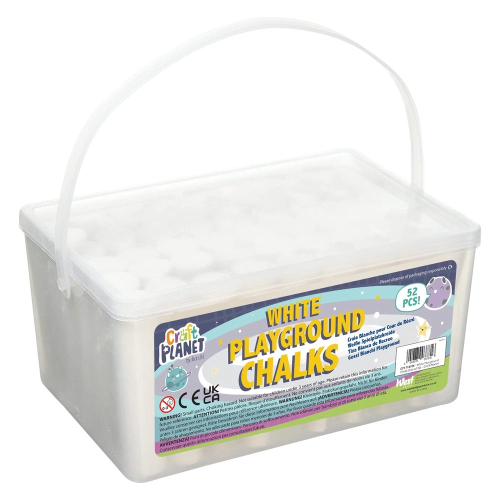 White Sidewalk Chalk Tub of 52