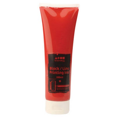 Block Printing Inks Bright Red Each 300ml