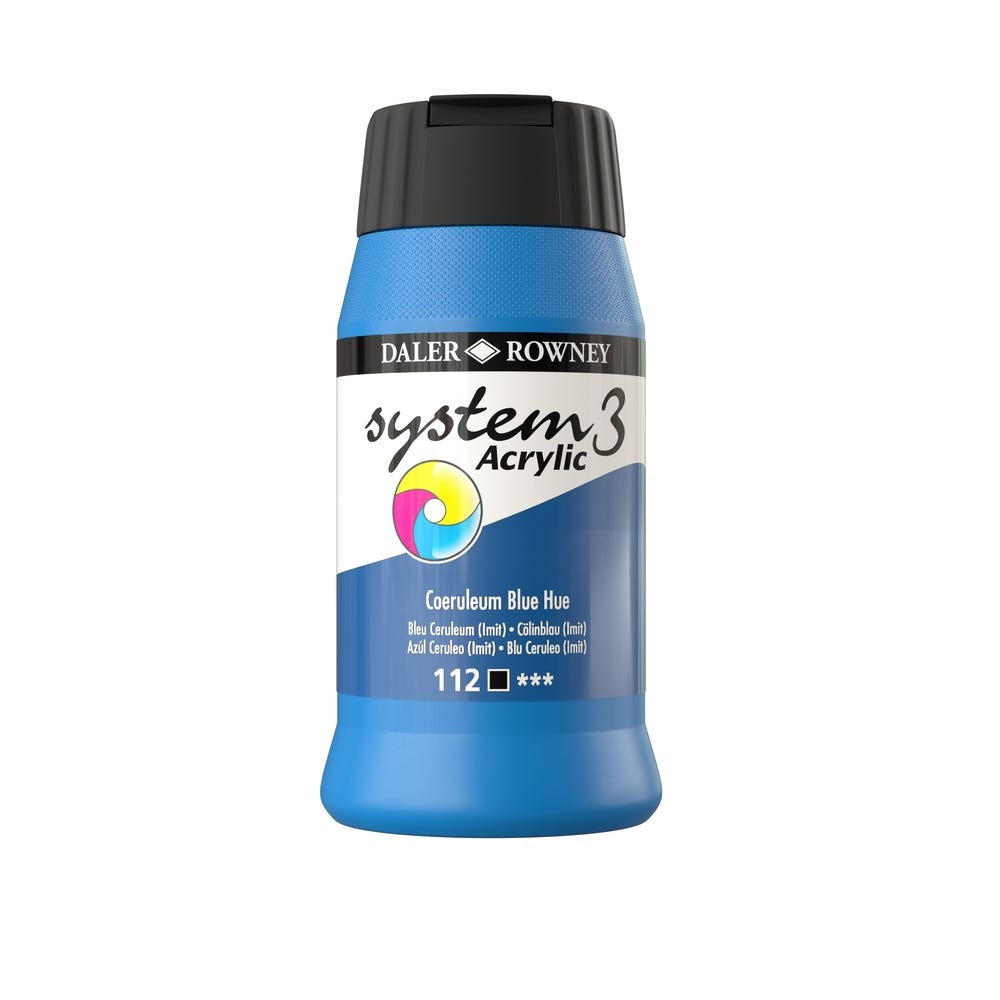 Daler Rowney System 3 Acrylic Paint Coeruleum Each 500ml