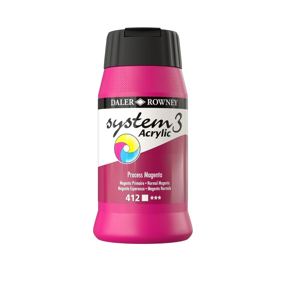 Daler Rowney System 3 Acrylic Paint Magenta Each 500ml