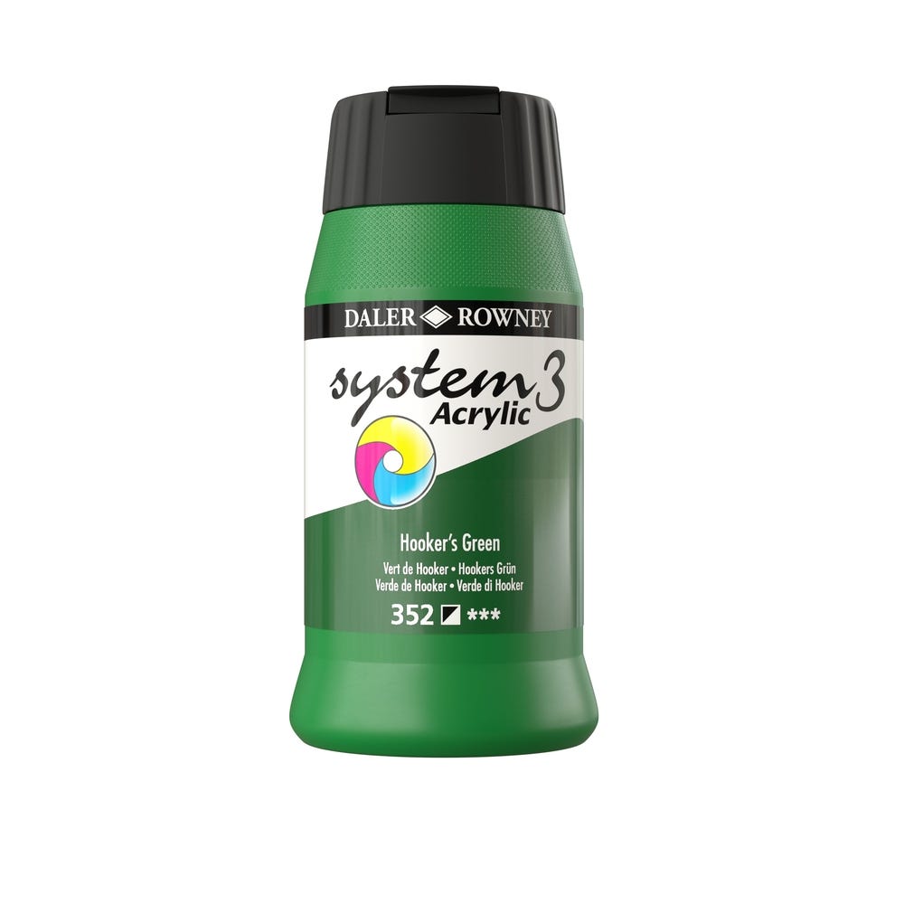 Daler Rowney System 3 Acrylic Paint Hookers Green Each 500ml