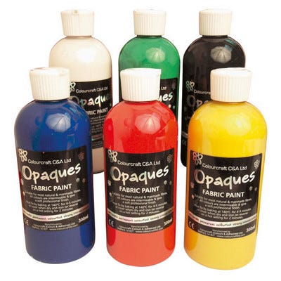 Fabric Paint Assorted Pack 12 300ml