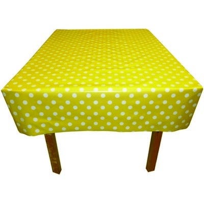 1 x 1.38m PVC Table Covering Yellow Spot