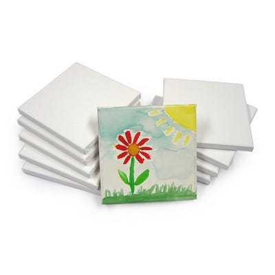 150x150mm Primed Stretch Canvas  Pack of 10