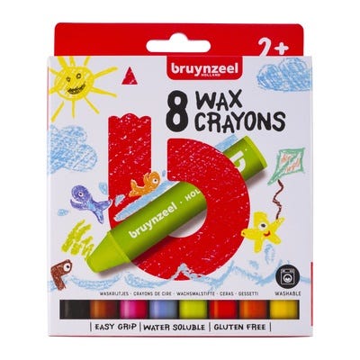 Bruynzeel Assorted Crayons Pack of 8
