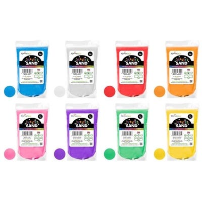 Bright Coloured Sand Shakers Refill Bags 8 x 1KG