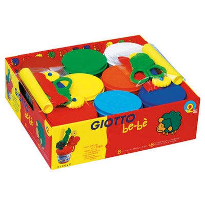 Giotto Bebe Dough, Assorted Colours, Pack of 8