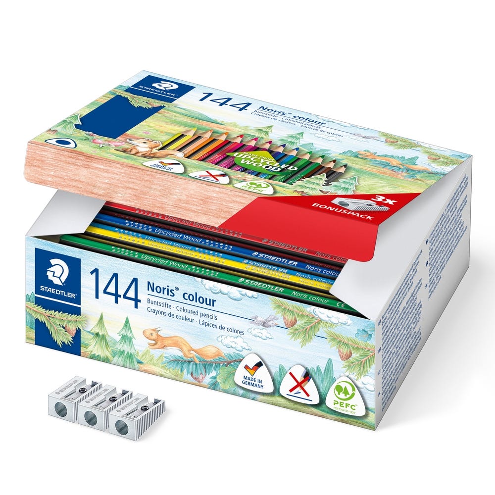 Staedtler Noris Colour Triangular Pencils Pack of 144