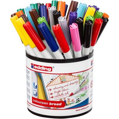 edding Colouring Pens Broad Tip Assorted Tub 42