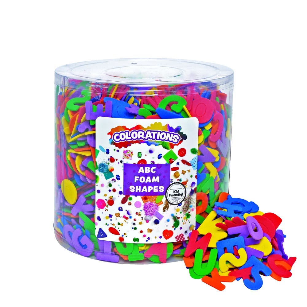 Tub Of Foam Letters & Numbers Assorted Pack 1500