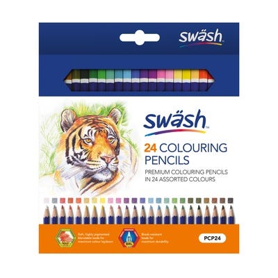 Swash Coloured Pencils Assorted Colours Pack of 24
