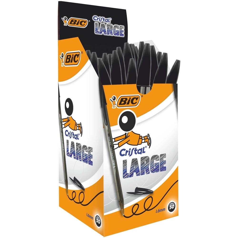 BIC Cristal Large Ballpoint Pens Box of 50