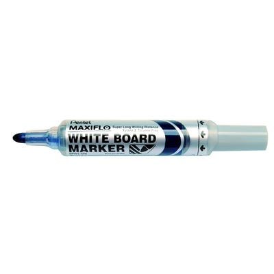 Pentel Maxiflo Liquid Ink Drywipe Markers Blue Pack of 12
