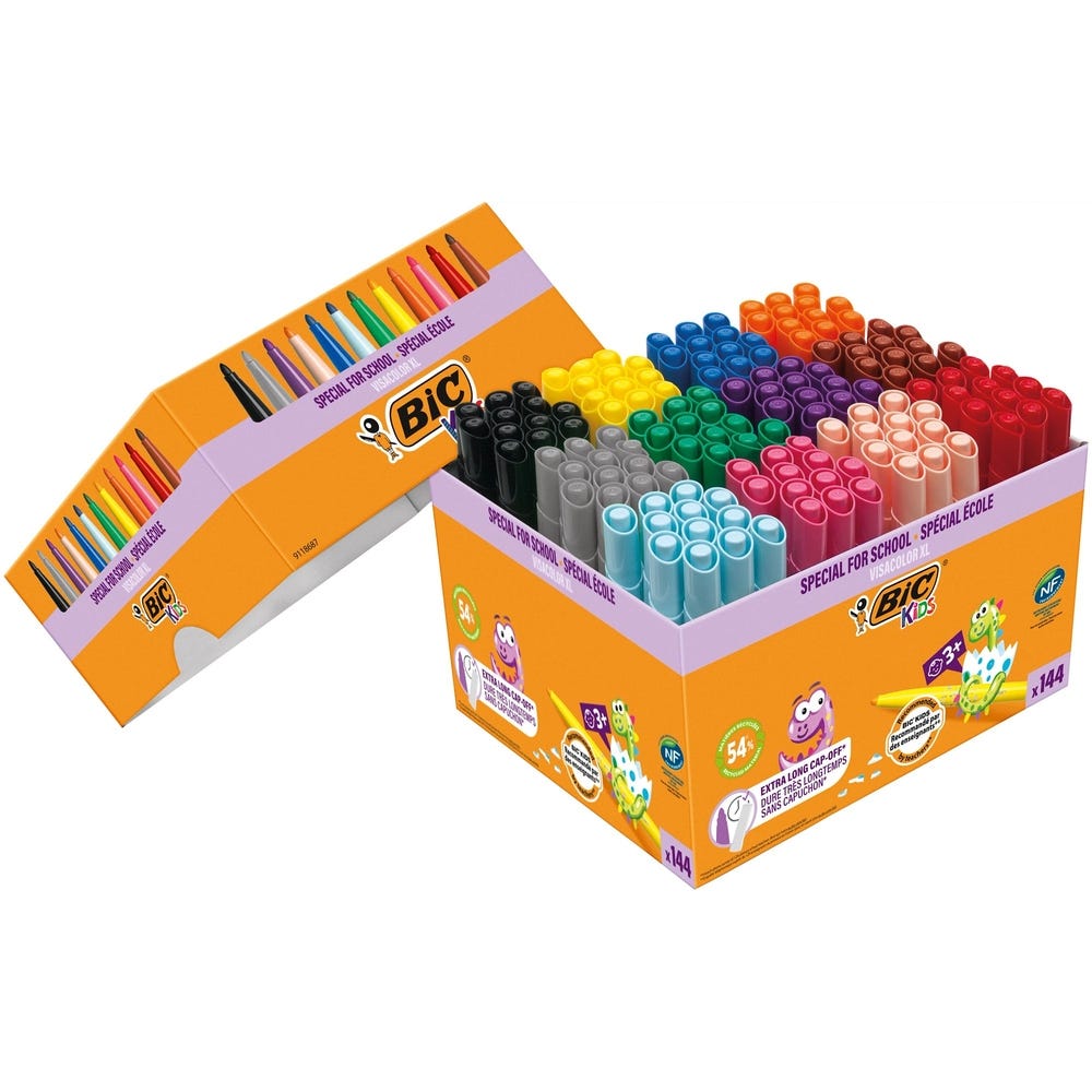 BIC Kids Visacolor ECOlutions Colouring Pens Pack of 144