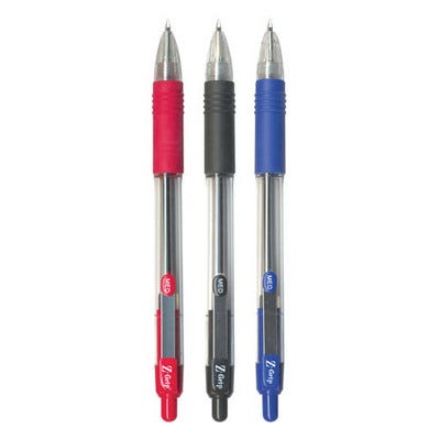 Zebra Z Grip Retractable Ballpoint Pens Pack 12
