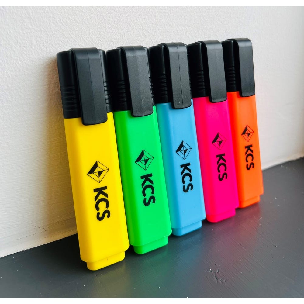 KCS Highlighters Chisel Tip Assorted Colours Pack of 48