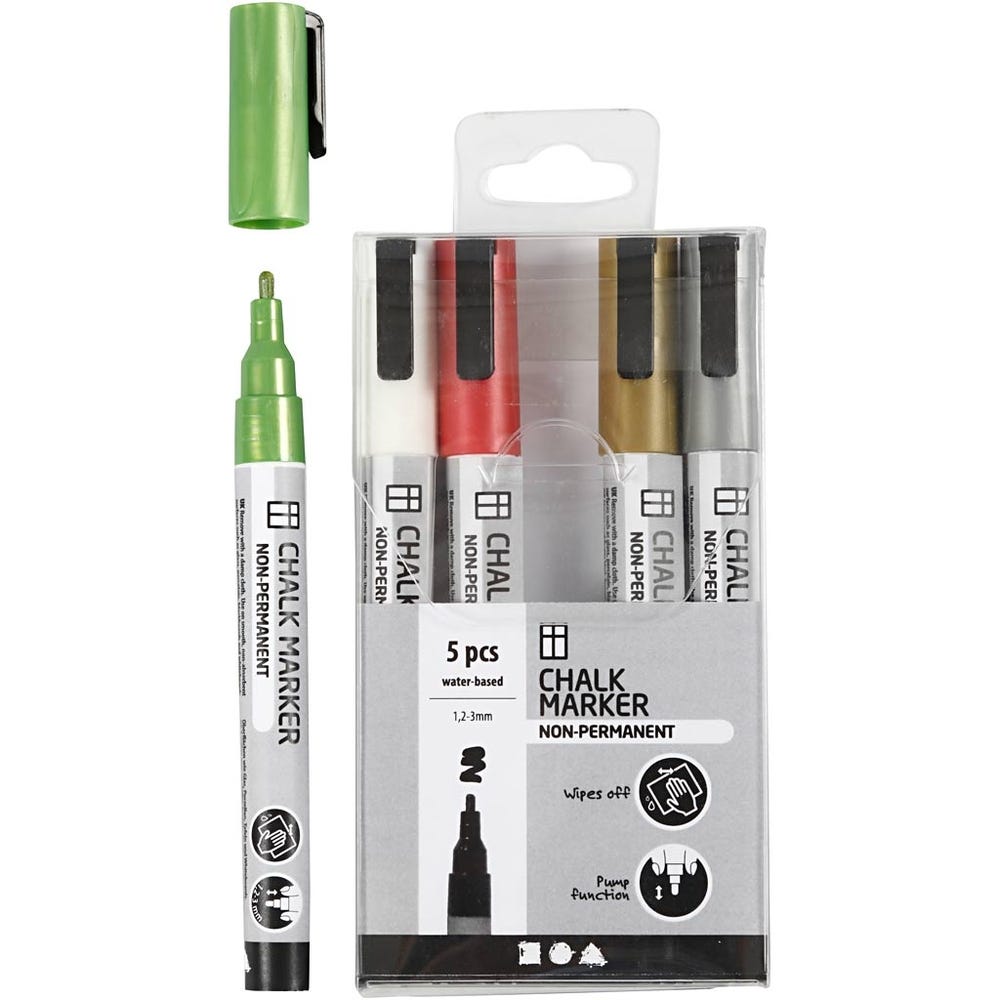 Metallic Chalk Markers Pack of 5