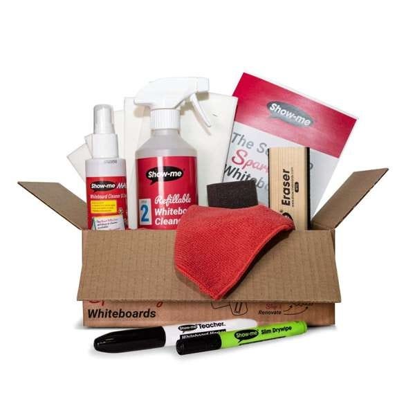 Show-me Whiteboard Cleaning System 12 Piece Set