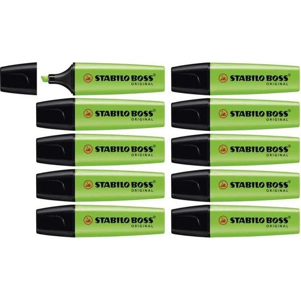 STABILO BOSS ORIGINAL Highlighters Green Pack of 10