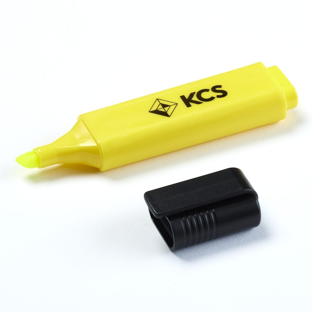 KCS Highlighters Chisel Tip Yellow Pack of  48