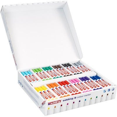 edding 9 Colourmarker Chisel Tip Classpack 144