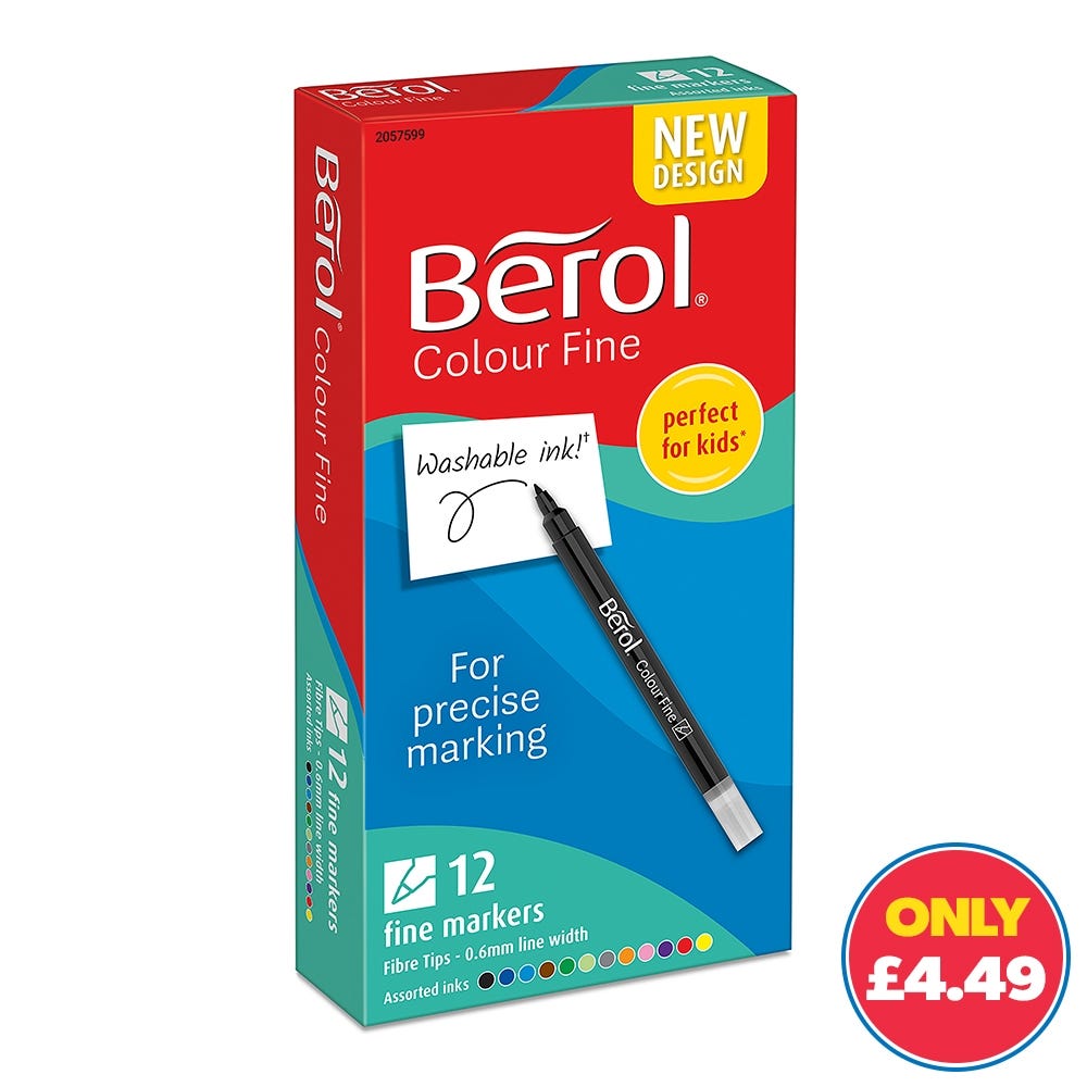 Berol Colour Fine Pens Pack of 12