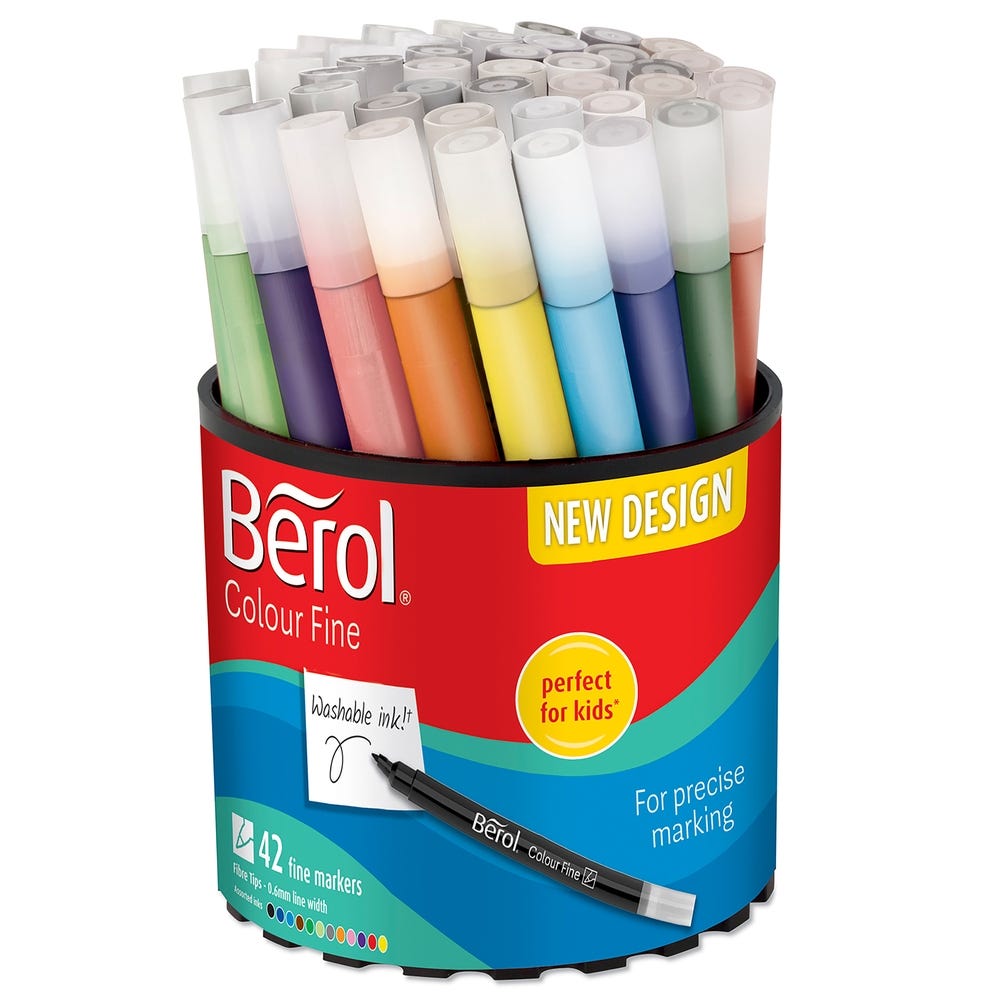 Berol Colour Fine Pens Tub of 42