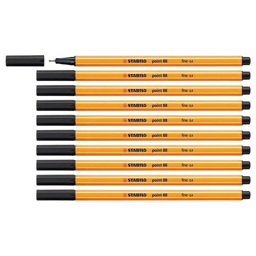 STABILO Point 88 Fineliner Pens Pack of 10