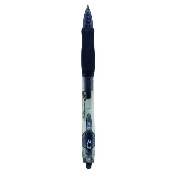 M&G R3 Soft Grip Retractable Gel Pen Black Pack of 12