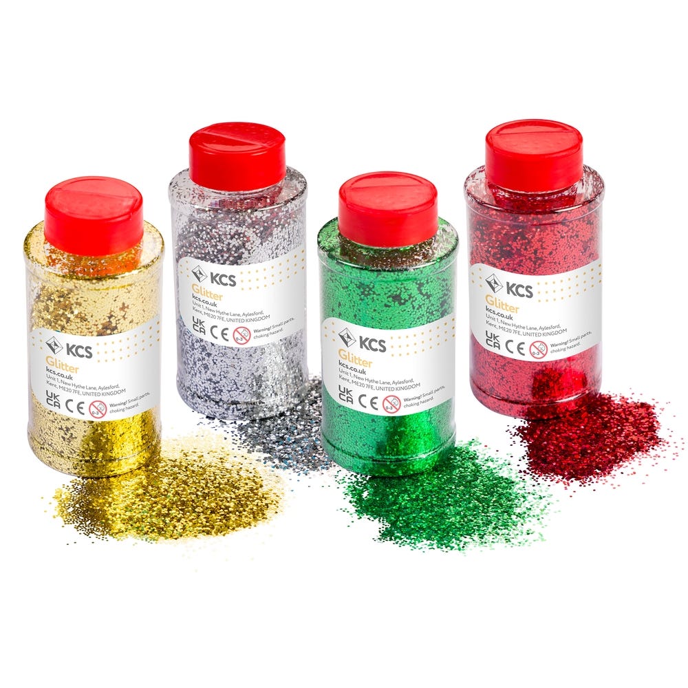 KCS Festive Glitter Pack, 100g, Pack 4