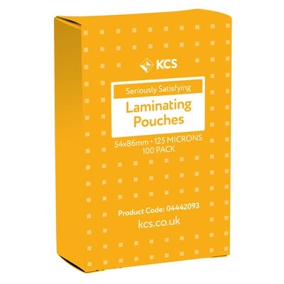 KCS ID Laminating Pouches 125 Microns Pack of 100