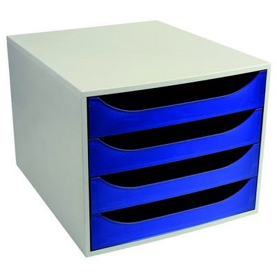 Exacompta Desk Top Range Drawer Set  Blue