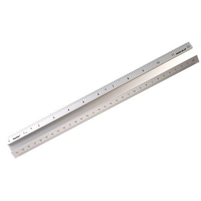 300mm Metal Safety Ruler, Silver, Each