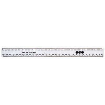 300mm Clear Shatter Resistant Ruler Pack of 10