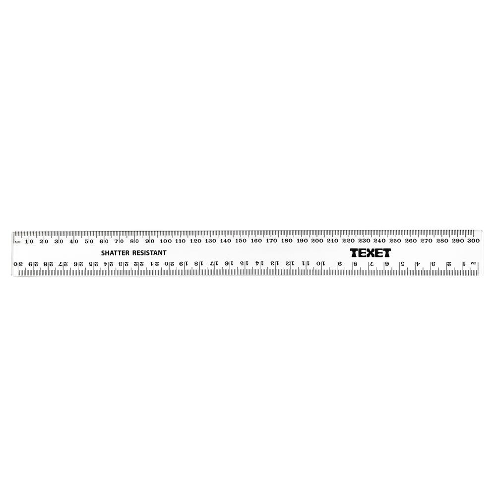300mm Ruler Clear Pack of 100