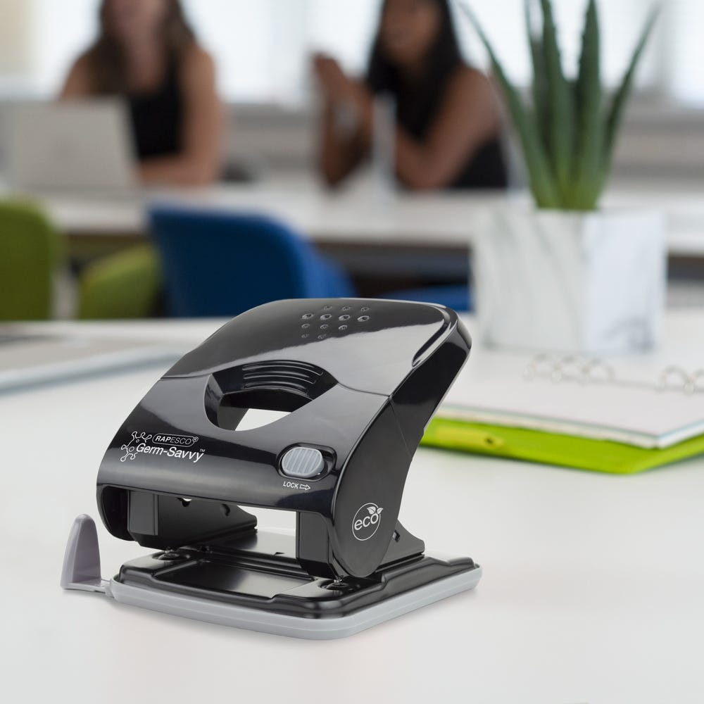 Rapesco Germ-Savvy X5-40PS ECO Less Effort 2-Hole Punch