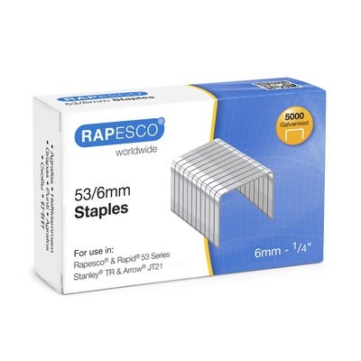 Rapesco Staples, 53/6mm, Box 5000